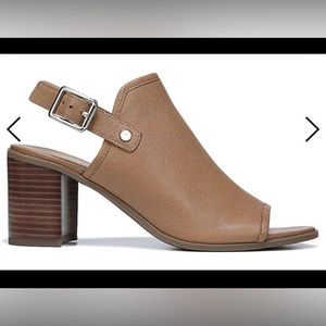 Franco Sarto Humor Slingback Sandal tan leather 10